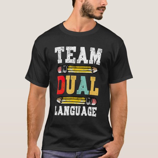 Team Dual Taal Leraar Terug naar School Team SQ T-shirt (Voorkant)