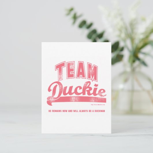 Team Duckie Briefkaart (Staand voorkant)
