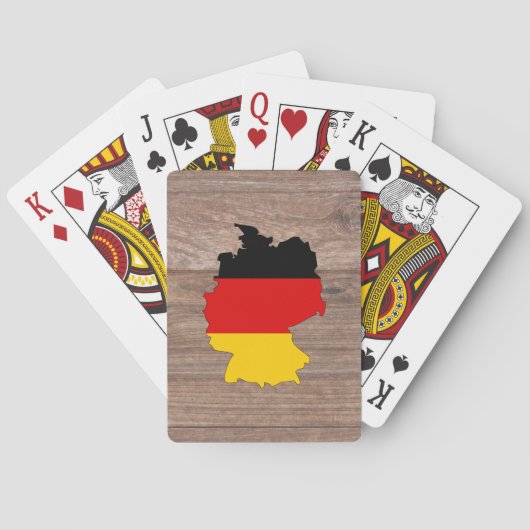 Team Duitsland Vlag Kaart op Hout (Achterkant)
