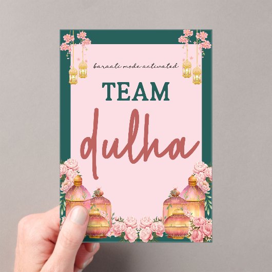 team dulha acryl uitnodigingen (Insitu (Draagbaar))