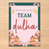 team dulha acryl uitnodigingen (Voorkant)