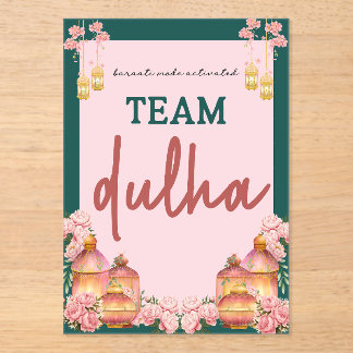 team dulha acryl uitnodigingen