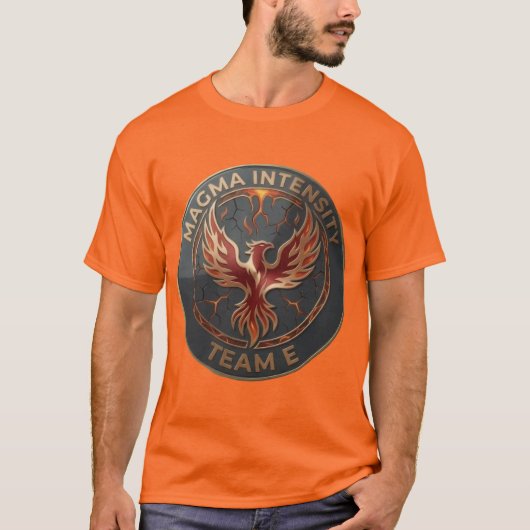 Team E – MAGMA INTENSITY Emblem | Fiery Power  T-shirt (Voorkant)