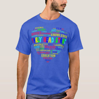 Team Early Head Start Heart Terug naar School Funn T-shirt