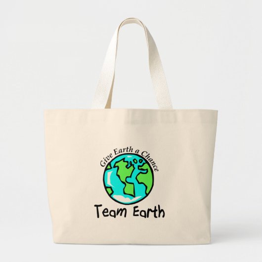 Team Earth Grote Tote Bag (Voorkant)