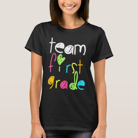 Team eerste graad 1ste graad terug naar school t-shirt (Voorkant)