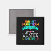 Team Eerste Klas We Staan 100 Dagen School Kinde Magneet (Voorkant / Achterkant)