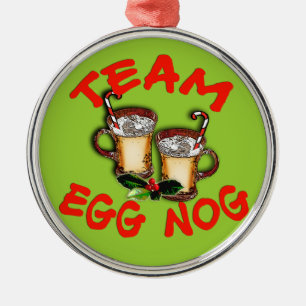 Team Eggnog Holiday Design Metalen Ornament