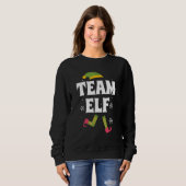 Team Elf Family Group Matching Christmas Pajama Pa Trui (Voorkant volledig)