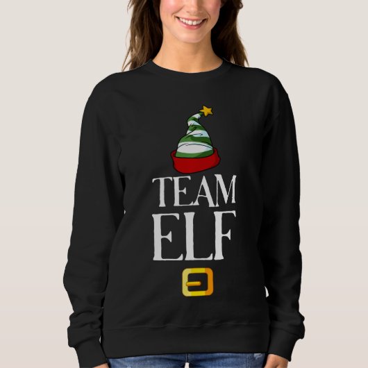 Team Elf Kerstmis Familie Santa Kostuum Matching P Trui (Voorkant)