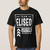 Team Eliseo Lifetime Member Personalized Name T-shirt (Voorkant)