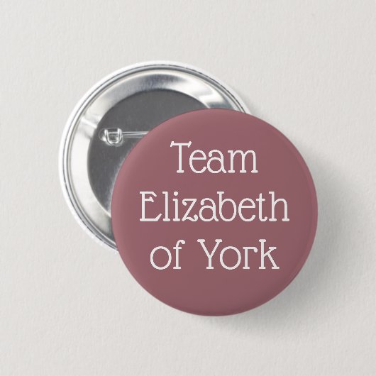 Team Elizabeth of York Ronde Button 5,7 Cm (Voorkant /achterkant)