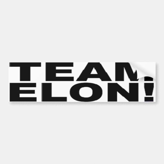 TEAM ELON! BUMPERSTICKER (Voorkant)