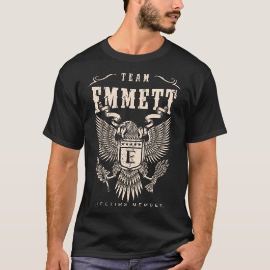 Team Emmett Levenslang Lid. T-shirt (Voorkant)
