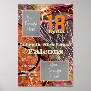 Team en speler Foto Meisjes Basketbal Poster