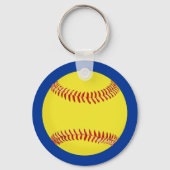 TEAM en SPIELER NAAM, NUMMER Softbal Sleutelhanger (Achterkant)