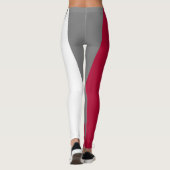 Team en ventilatorkardinaal rood/grijs/witte masco leggings (Achterkant)