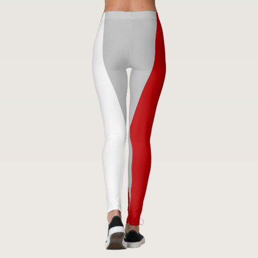 Team en ventilatorrood/grijs/witmasker leggings (Achterkant)