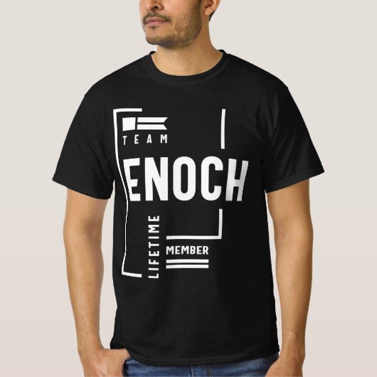 Team Enoch Lifetime Lid met persoonlijke naam T-shirt (Voorkant)