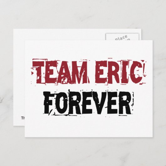 Team Eric Forever Briefkaart (Voorkant / Achterkant)