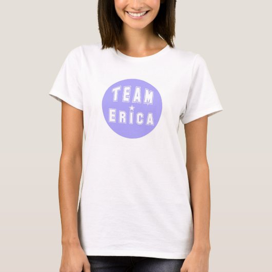 Team Erica Paars T-shirt (Voorkant)