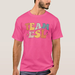 Team Esl Esol Leerling Student Retro terug naar sc T-shirt
