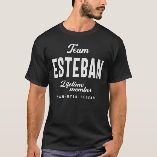 Team Esteban gepersonaliseerde naam Esteban T-shirt (Voorkant)
