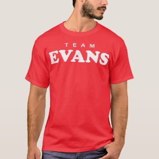 Team Evans Persoonlijke familienaam Bride Groom T-shirt