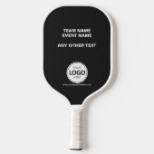 Team Event Zwarte Logo Pickleball Paddle (Achterkant)