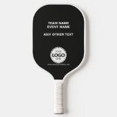 Team Event Zwarte Logo Pickleball Paddle (Voorkant)