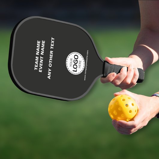 Team Event Zwarte Logo Pickleball Paddle