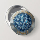 Team F – Glacier Resilience Emblem | Ice Strength  Ronde Button 7,6 Cm (Voorkant /achterkant)