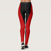 Team & Fan Black en Red Mascot Leggings (Achterkant)