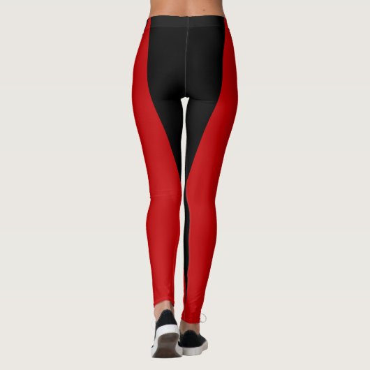 Team & Fan Black en Red Mascot Leggings (Achterkant)