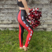 Team & Fan Black en Red Mascot Leggings