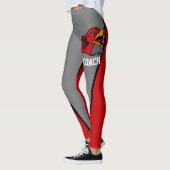 Team & Fan Grey en Rode Mascotte Leggings (Links)