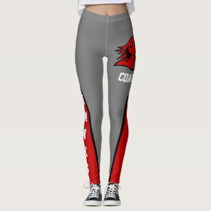 Team & Fan Grey en Rode Mascotte Leggings