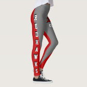 Team & Fan Red en Grey Redhawk Mascot Leggings (Rechts)
