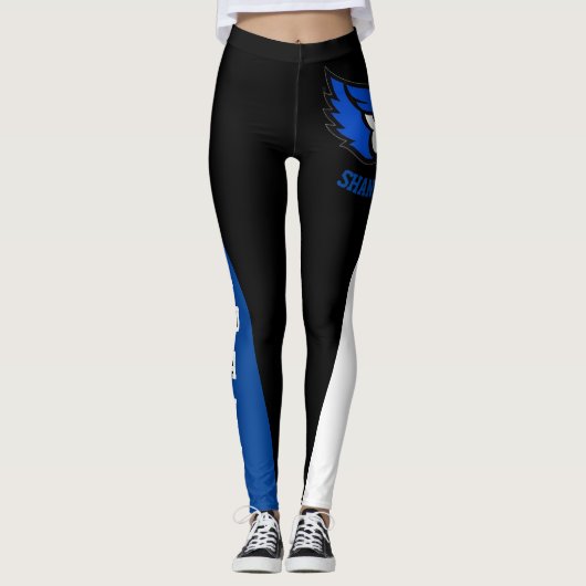 Team & Fan Royal Blue/Black/White Mascot Leggings (Voorkant)