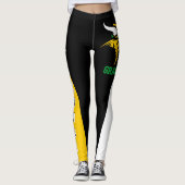 Team & Fan Zwart/Groen/Goud/Wit Mascotte Leggings (Voorkant)