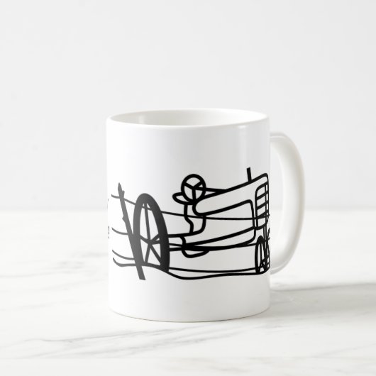 Team Fencerow Antiek Tractor Pulling Koffiemok (Voorkant rechts)