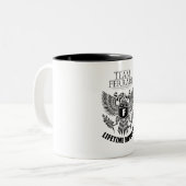 Team Ferrari Levenslang lid Tweekleurige Koffiemok (Voorkant links)