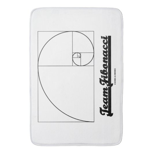 Team Fibonacci (Fibonacci Spiral) Badmat (Voorkant Verticaal)