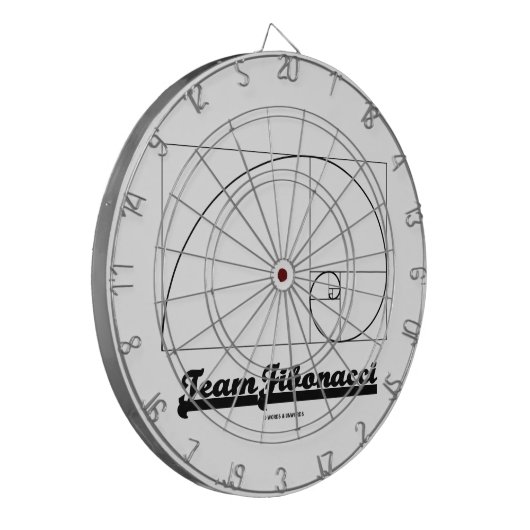 Team Fibonacci (Fibonacci Spiral) Dartbord (Voorkant Links)