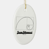 Team Fibonacci (Fibonacci Spiral) Keramisch Ornament (Rechts)