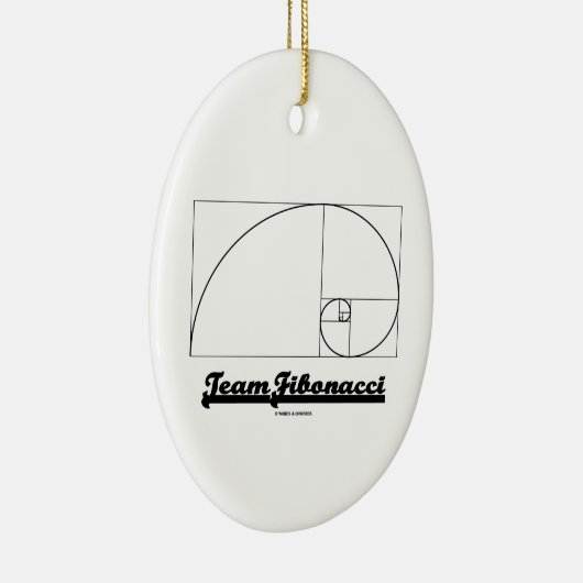 Team Fibonacci (Fibonacci Spiral) Keramisch Ornament (Rechts)