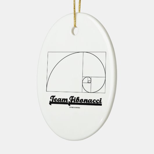 Team Fibonacci (Fibonacci Spiral) Keramisch Ornament (Links)