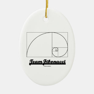 Team Fibonacci (Fibonacci Spiral) Keramisch Ornament