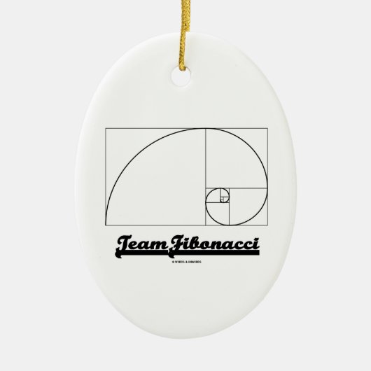 Team Fibonacci (Fibonacci Spiral) Keramisch Ornament (Voorkant)