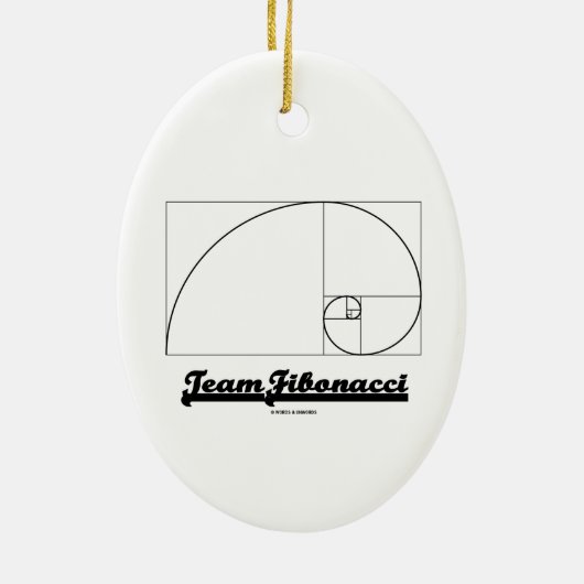 Team Fibonacci (Fibonacci Spiral) Keramisch Ornament (Achterkant)